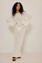 Casual Solid Maxi Sweater Dress