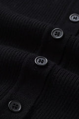 Chic Snood Neck Ribbed Knit Top