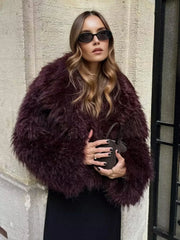 Fuzzy Faux Graceful Fur Short Coat