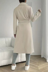 Long Pocket Notch Lapel Overcoat