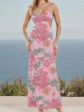 Floral Criss-Cross Strap Maxi Dress