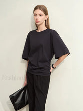 Slightly Elastic Loose Cotton T-Shirt