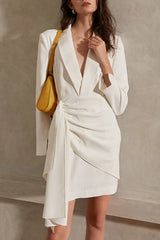 Elegant V-Neck Belted Cocktail Dress