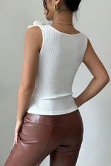 Floral Applique Knit Top