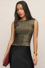 Y2K Sequin Sleeveless Bodycon Tank Top