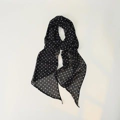 Polka Print Long Lightweight Scarf