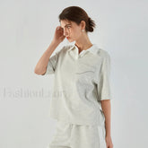 Lapel Combed Cotton Casual T-Shirt