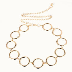 Geometric Large Ring Metal Waist Chain
