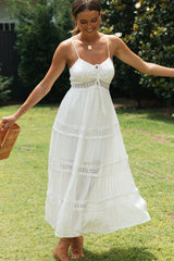 Ruffled Strap A-Line Flared Boho Dress