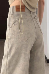 Tie Dye High Waist Relaxed Slim Straight Pants