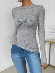 Knotted Skinny Jersey Top