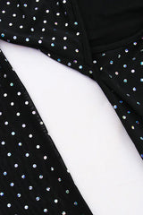 Sequin Cut-Out Tie Back Bodycon Maxi Dress