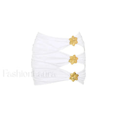 Cutout Halter Bikini Three Piece Set