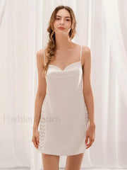 Spaghetti Strap Backless Dress Two Piece Set