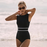 Black Open Back One Piece