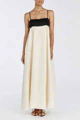 Casual Splice Linen Maxi Vacation Dress