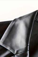 Elegant Loose PU Blazer Coat