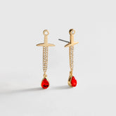 Cutting Edge Gold Dagger Earrings