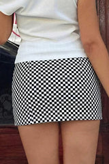 Chic Plaid Pleated Casual Mini Skort