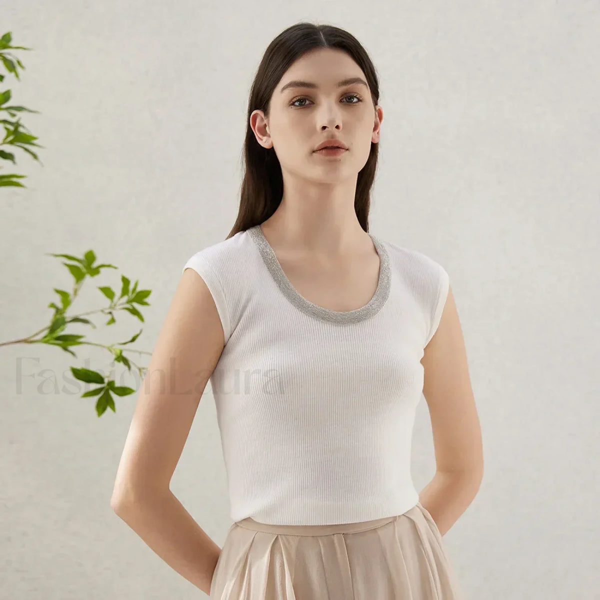 Wool Silk Vest Summer Cool T-Shirt