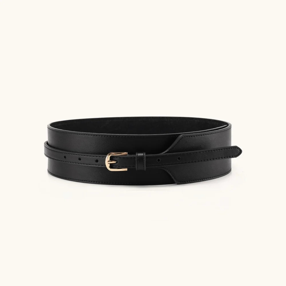 Solid Color Wide Minimal Waist Belt