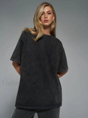 Vintage Wax Print Cotton T-Shirt