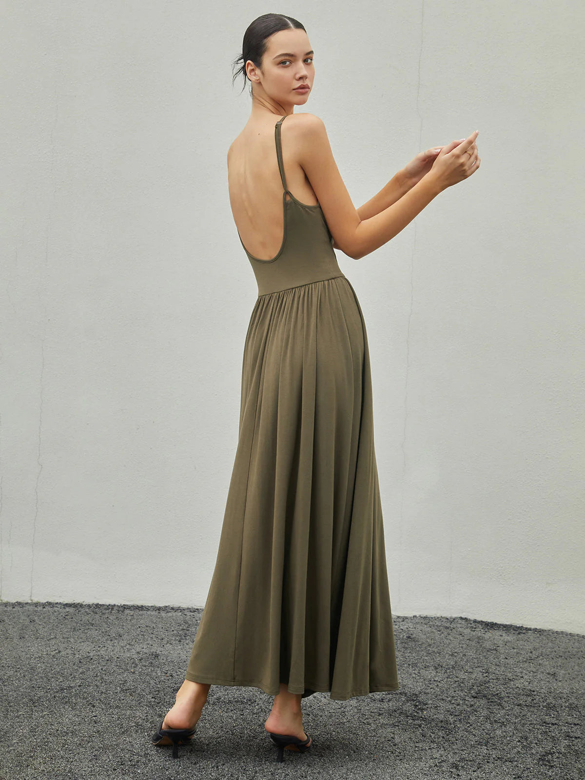 Bustier Corset Open Trendy Back Long Tank Dress