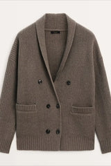 British Style Wool Knit Cardigan