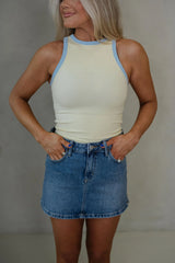 Montana Mini Skirt-Medium Wash