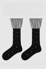 Two Tone Slouchy Letter Printed Socks