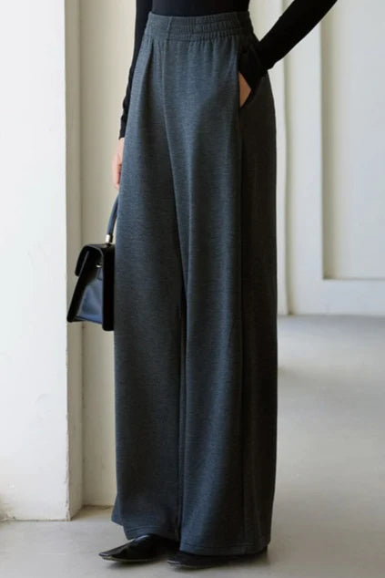 Antibacterial Fleece High Waist Knit Pants