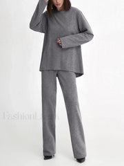 Let's Get Cozy Trendy Two Piece Pants Set