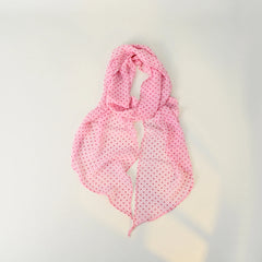 Polka Print Long Lightweight Scarf