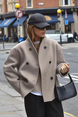 Winter Wool Stand Collar Long Jacket