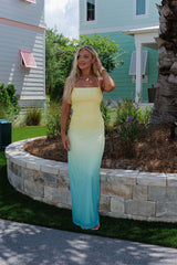 Poppi Ombre Maxi Dress-Lemon