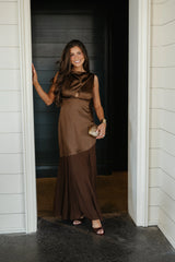 Francesca Maxi Dress-Chocolate