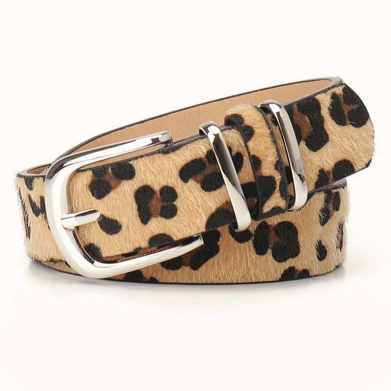 Leopard Double Ring Buckle Versatile Waist Belt