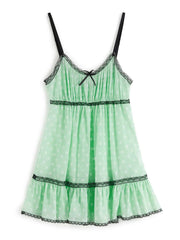 Lace Trim Floral Mini Dress