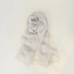 Solid Color Lightweight Linen Feel Long Elegant Scarf