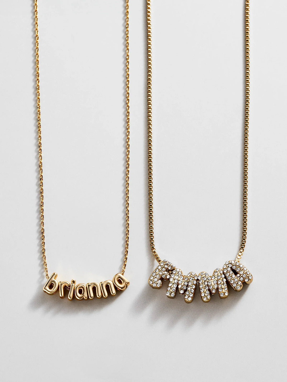 Bubble Letter Custom Necklace - Extra Small Bubble Letter