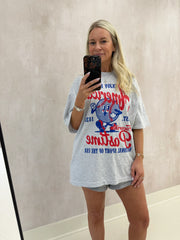 "America's Favorite Past Time" Tee -Ash Grey