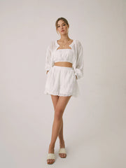 Breathable Three Graceful Piece Shorts Set