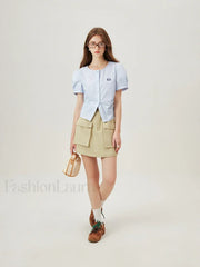 Striped Slim Short Sleeve Cotton T-Shirt