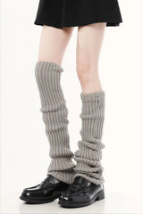 Textured Knit Bell Bottom Long Leg Warmers