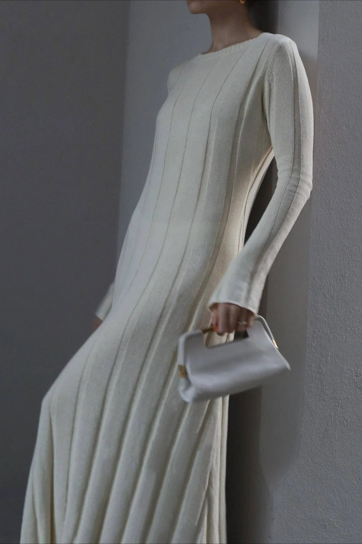 Solid A Line Maxi Sweater Dress