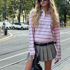 Casual Striped Long Sleeve T-Shirt