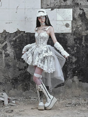 Original Punk Gothic Print Lolita Gothic Dress