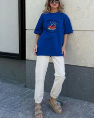 Vintage Chic Letter Printed T-Shirt
