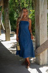 Maddie Denim Midi Dress