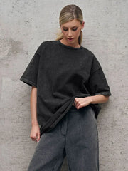 Vintage Wax Print Cotton T-Shirt